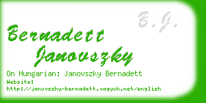 bernadett janovszky business card